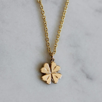 שרשרת תלתן זהב 14K Necklaces