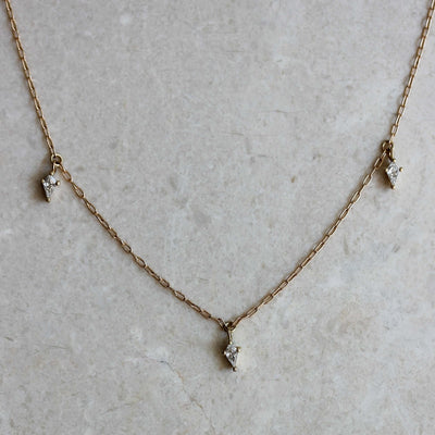 שרשרת פרסונה 3 תליוני ויק זהב 14K Necklaces
