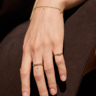 טבעת אואזיס יהלום מעבדה זהב 14K Rings