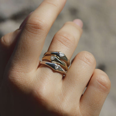 טבעת סלסט יהלום מעבדה כסף 925 Rings