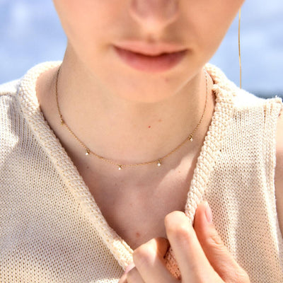 שרשרת נבאדה יהלומי מעבדה 14K Necklaces