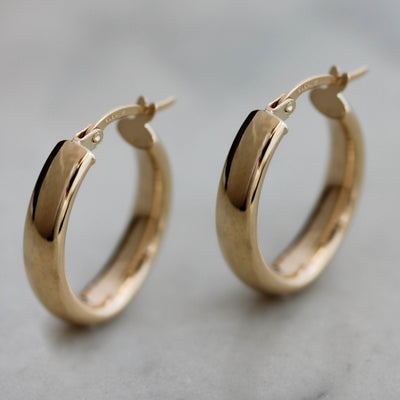 עגילי חישוק גלקסיה זהב 14K Earrings 
