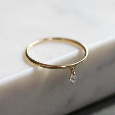 טבעת אואזיס יהלום מעבדה זהב 14K Rings