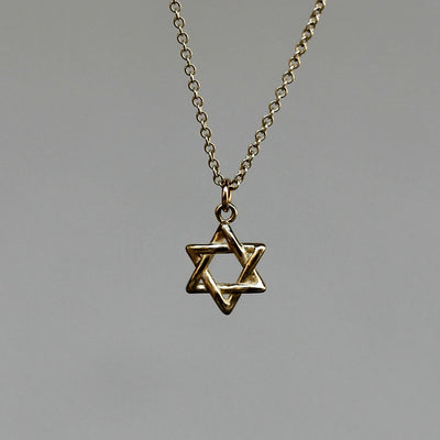 תליון מגן דוד לשרשרת זהב 14K Necklaces