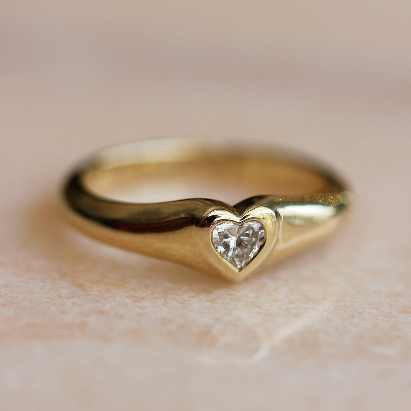 טבעת סלסט יהלום מעבדה זהב 14K Rings