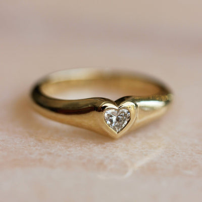 טבעת סלסט יהלום מעבדה זהב 14K Rings