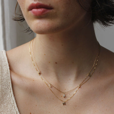 שרשרת פרסונה 5 תליונים זהב 14K Necklaces