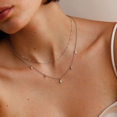 שרשרת פרסונה זהב לבן 14K Necklaces