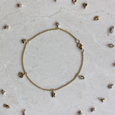 צמיד פרסונה 5 תליונים זהב 14K Necklaces