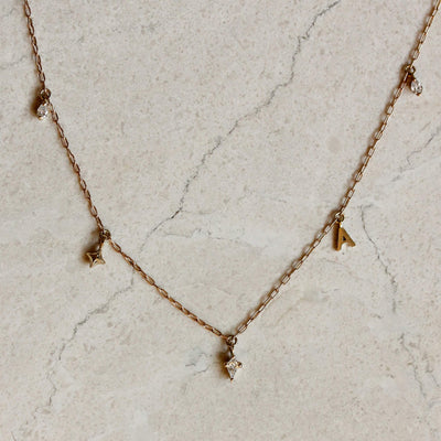 שרשרת פרסונה 5 תליונים זהב 14K Necklaces