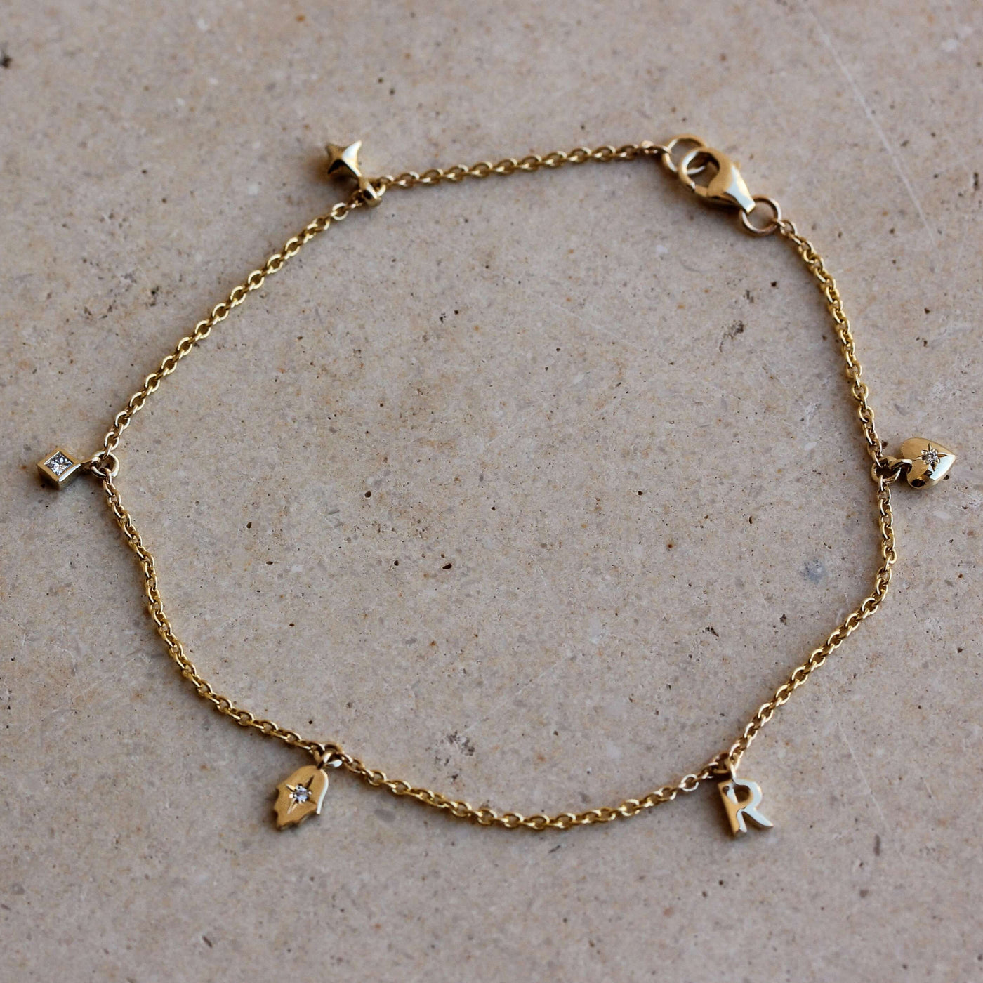 תליון פרינס יהלום מעבדה זהב 14K Necklaces
