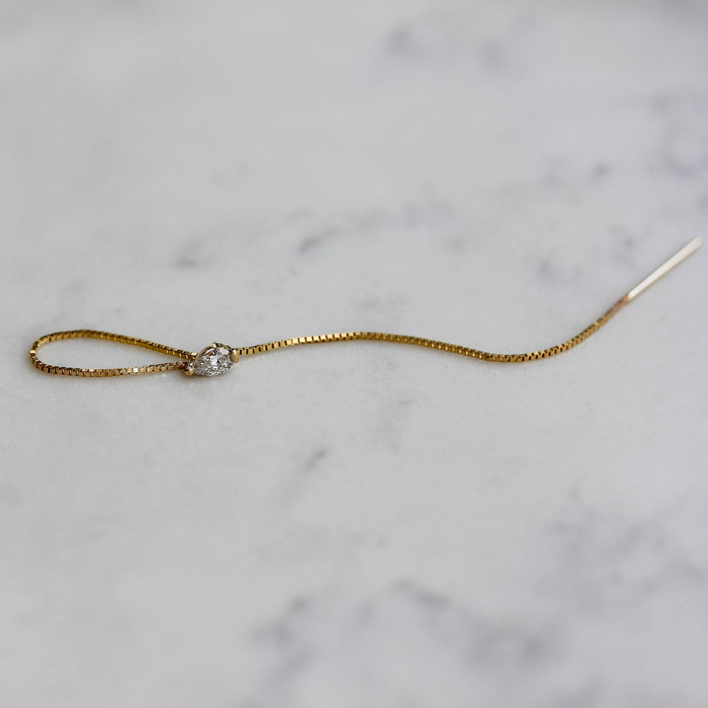 עגילי קלואי סהרה יהלום מעבדה זהב 14K Earrings