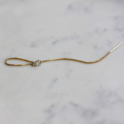 עגילי קלואי סהרה יהלום מעבדה זהב 14K Earrings