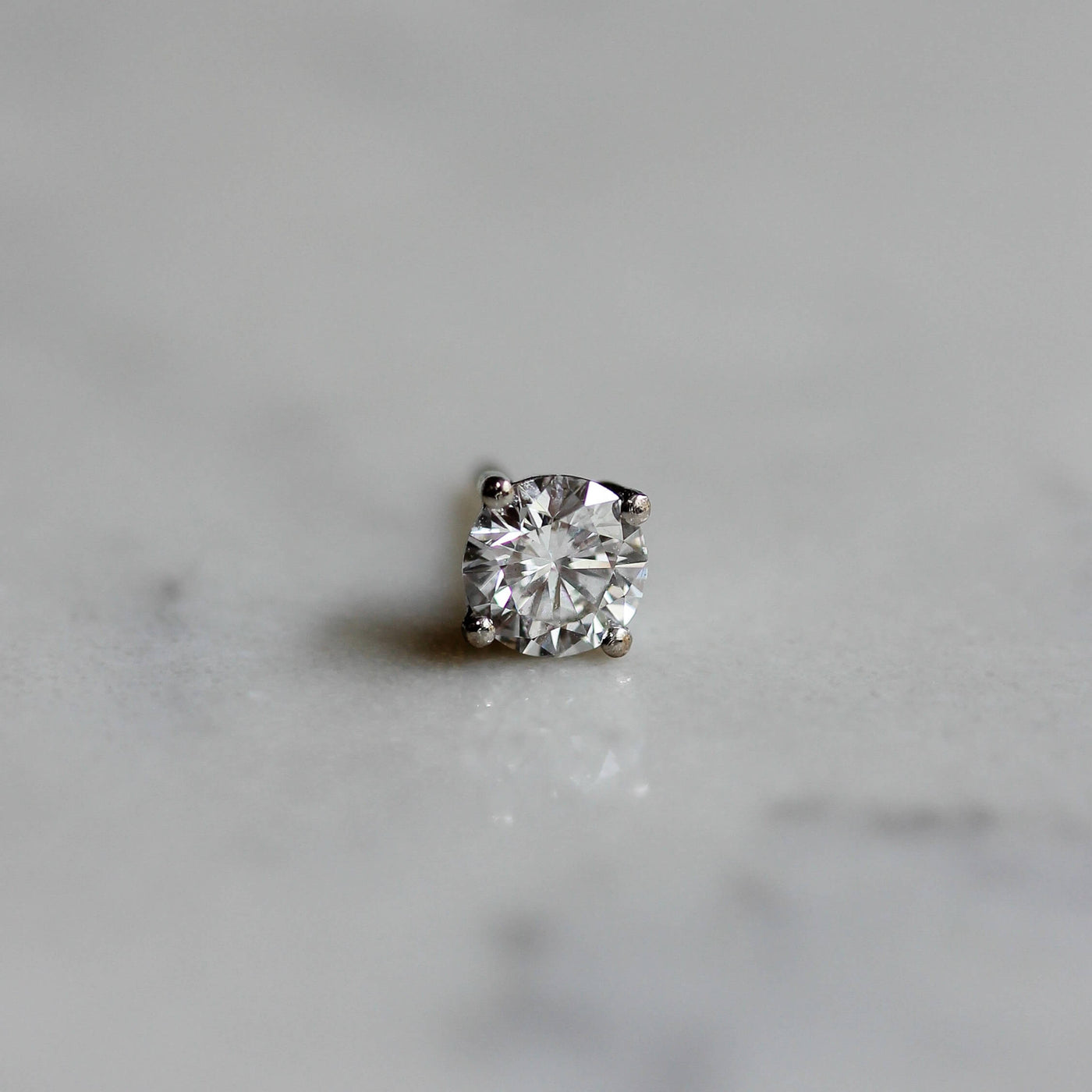 עגילי טיפאני 0.50 יהלומים לבנים מעבדה זהב 14K Earrings