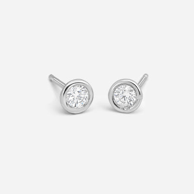 עגילי וונדי יהלומים לבנים זהב 14K Earrings 14K לבן