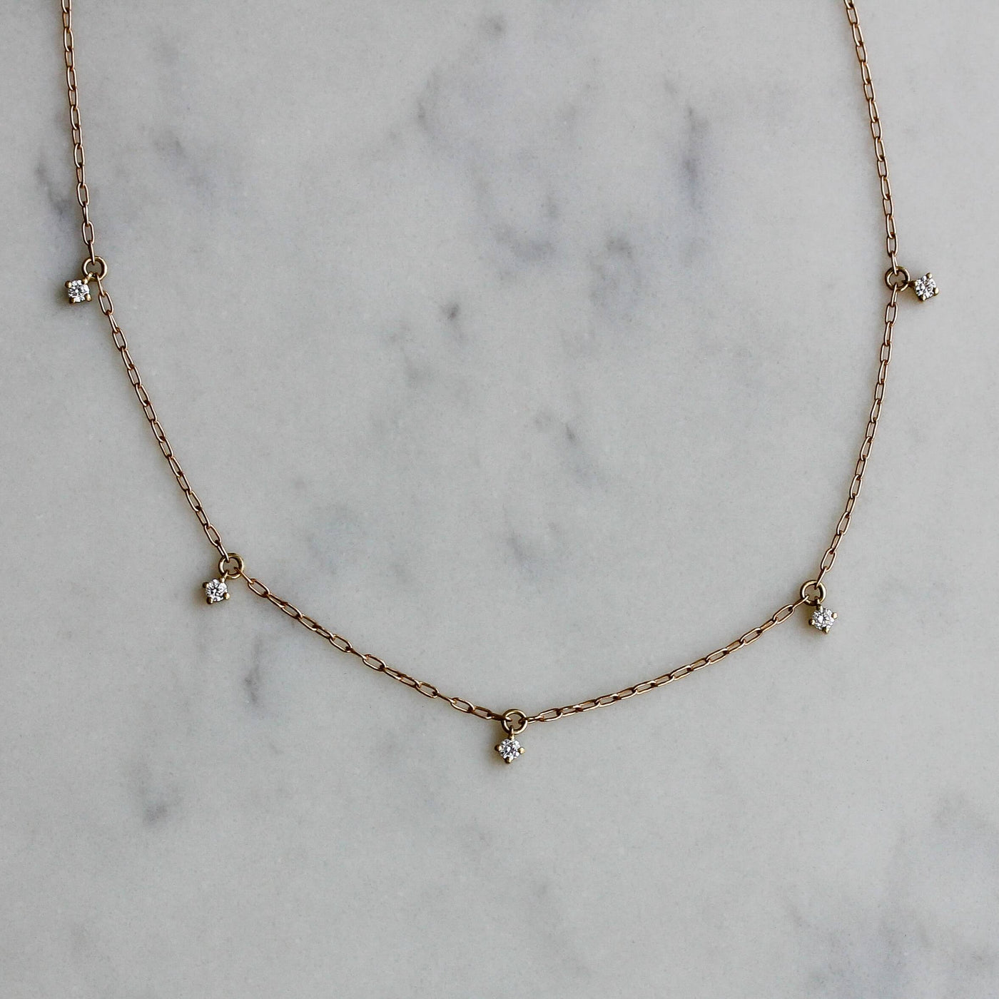 שרשרת נבאדה יהלומי מעבדה 14K Necklaces
