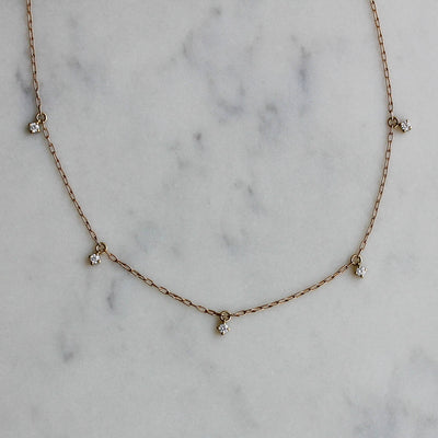שרשרת נבאדה יהלומי מעבדה 14K Necklaces
