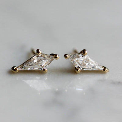 עגילי ויק 0.36 יהלומים לבנים מעבדה זהב 14K Earrings