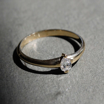 טבעת סהרה יהלום מעבדה זהב 14K Rings