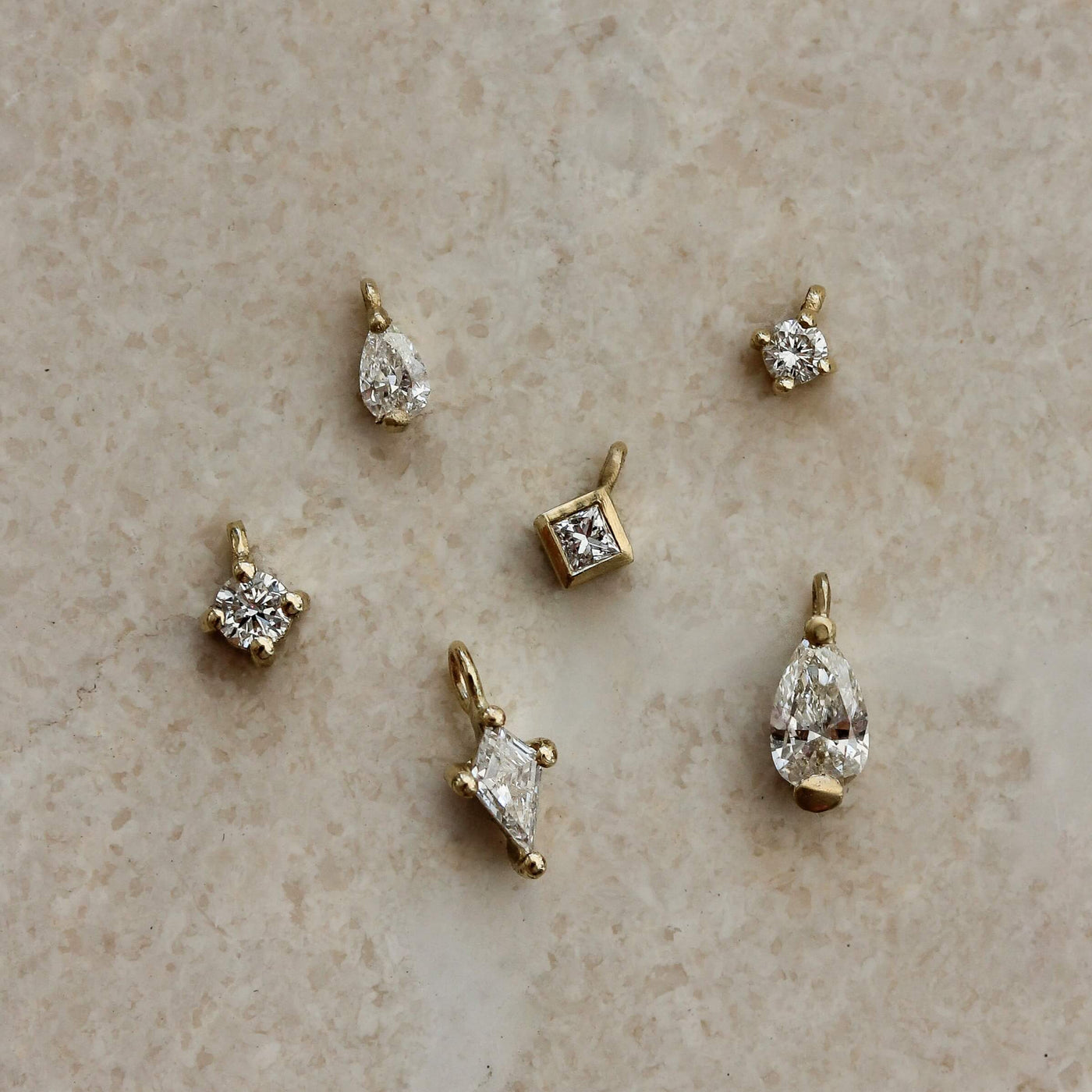 תליון פרינס יהלום מעבדה זהב 14K Necklaces