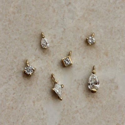תליון פרינס יהלום מעבדה זהב 14K Necklaces
