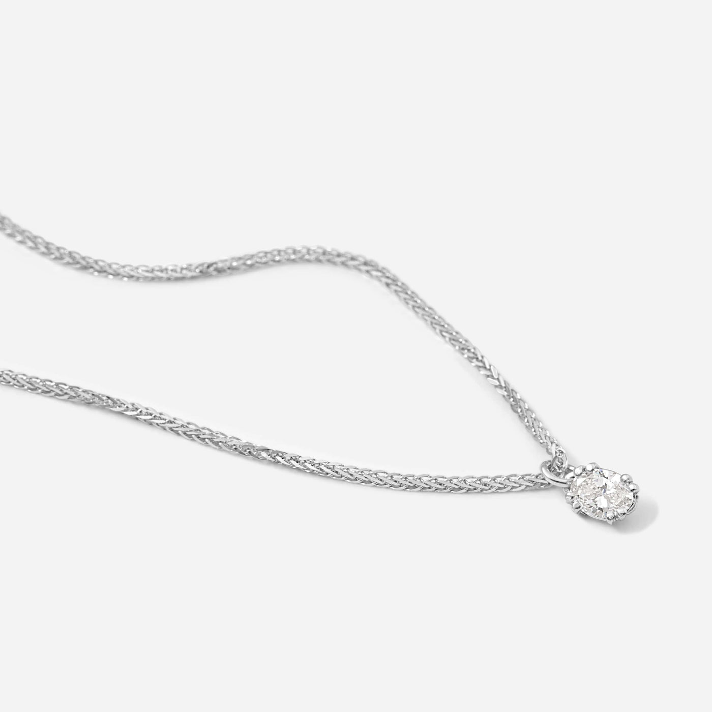 שרשרת מילאן יהלום זהב 14K Necklaces 14K לבן