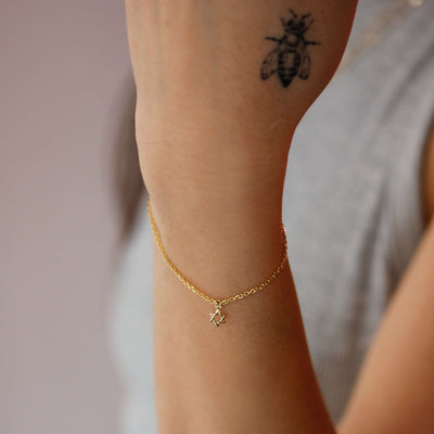 תליון מגן דוד טייני זהב 14K Bracelets