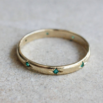 טבעת סטורן אבני חן זהב 14K Rings 14K צהוב