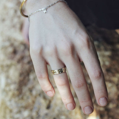טבעת מון יהלומי מעבדה זהב 14K Rings