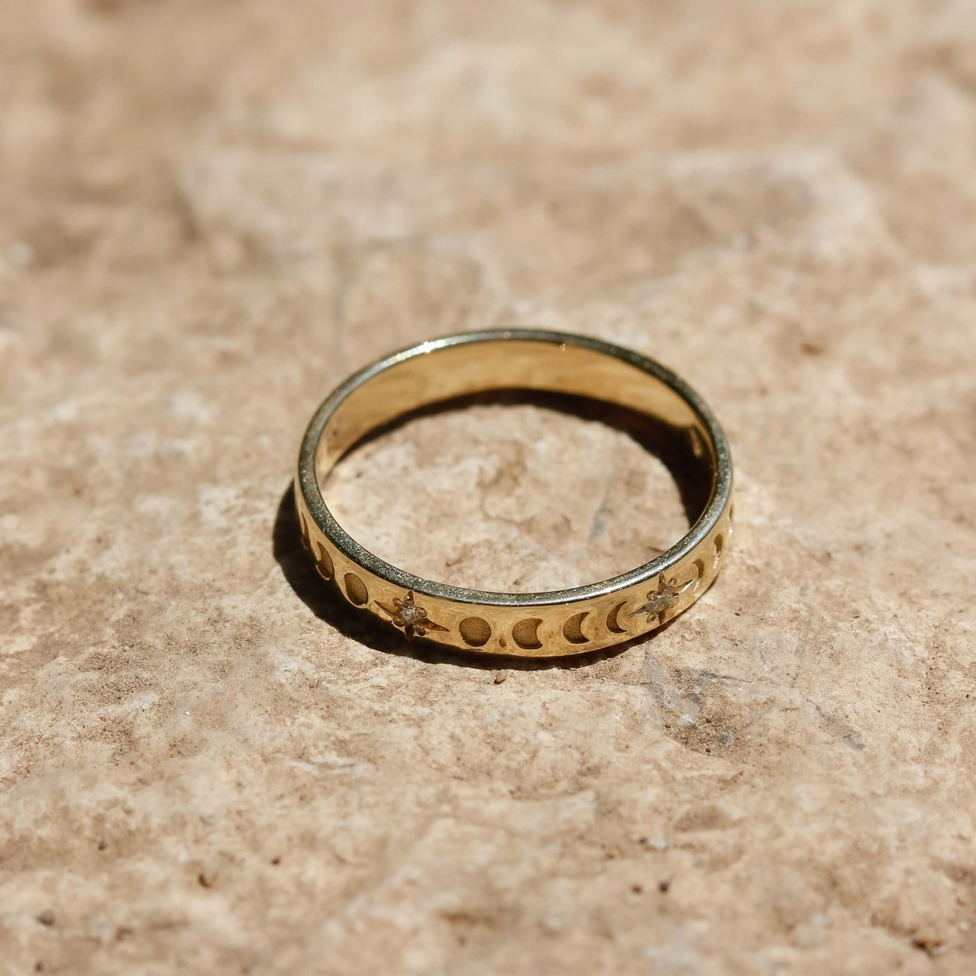 טבעת מון יהלומי מעבדה זהב 14K Rings