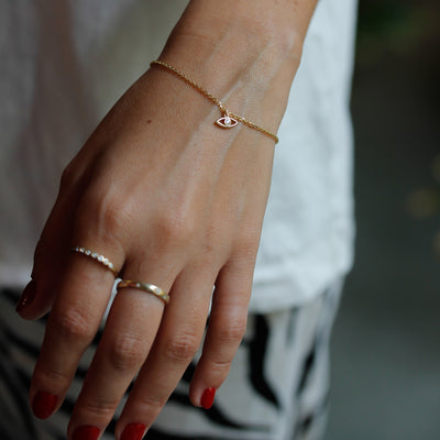 תליון עין טובה זהב 14K Bracelets