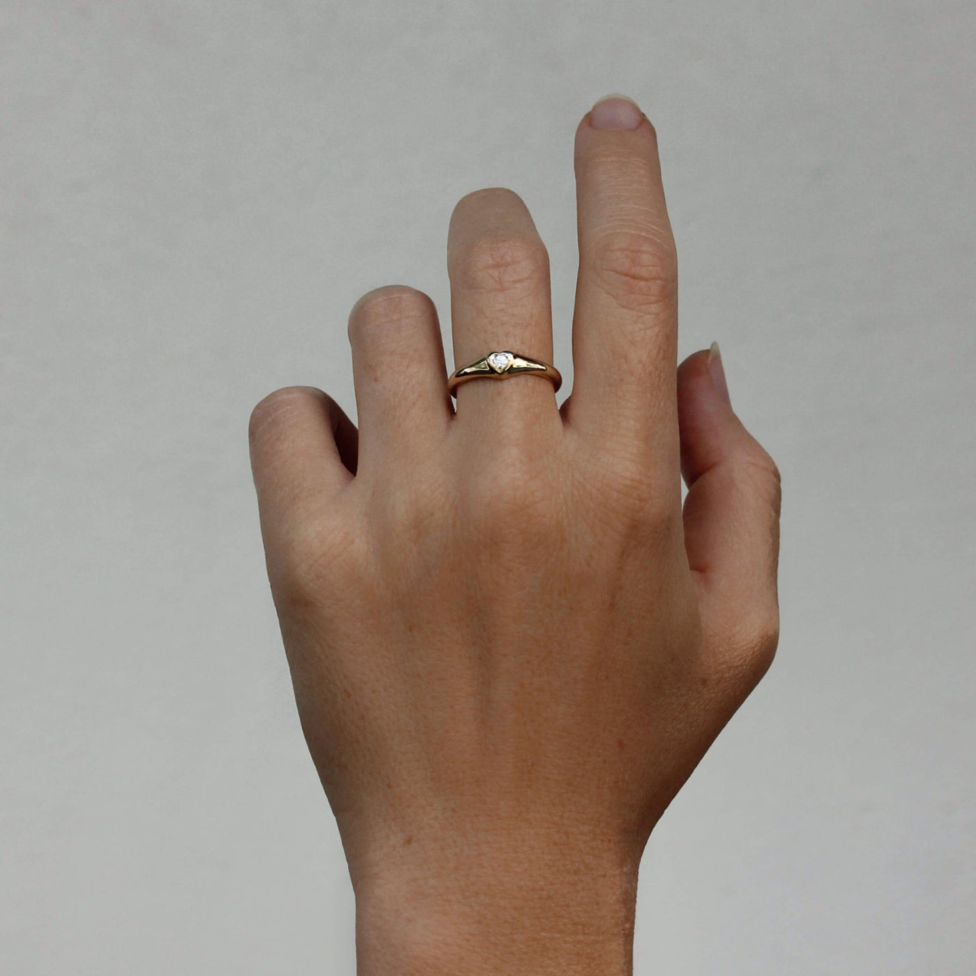 טבעת סלסט יהלום מעבדה זהב 14K Rings