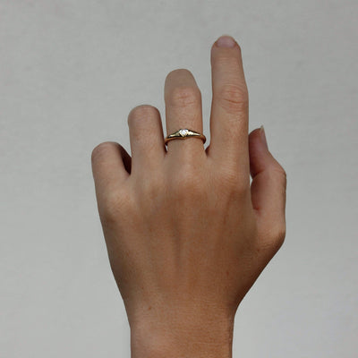 טבעת סלסט יהלום מעבדה זהב 14K Rings