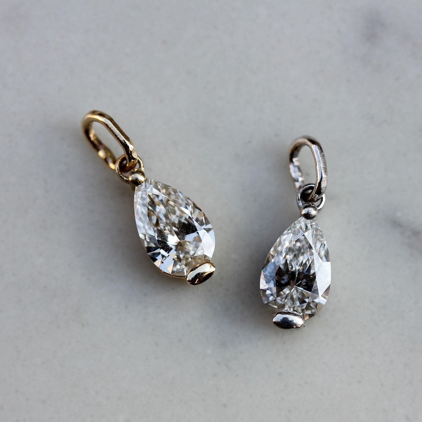 תליון סהרה לשרשרת משובץ יהלום מעבדה 14K Earrings