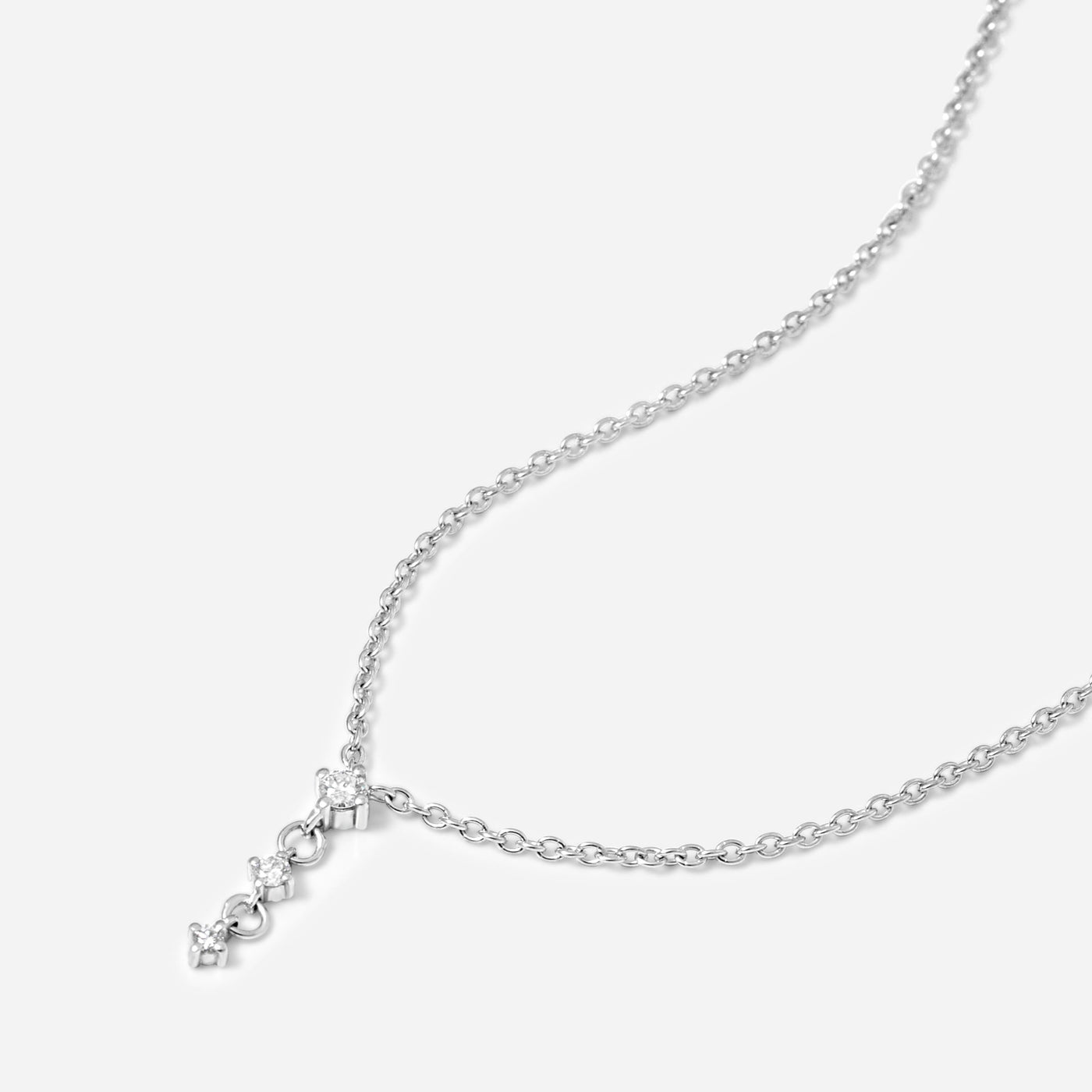 שרשרת הרמוני יהלומים לבנים זהב 14K Necklaces 14K לבן