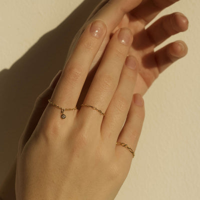 טבעת נצחית טייני פיבי זהב צהוב 14K Rings