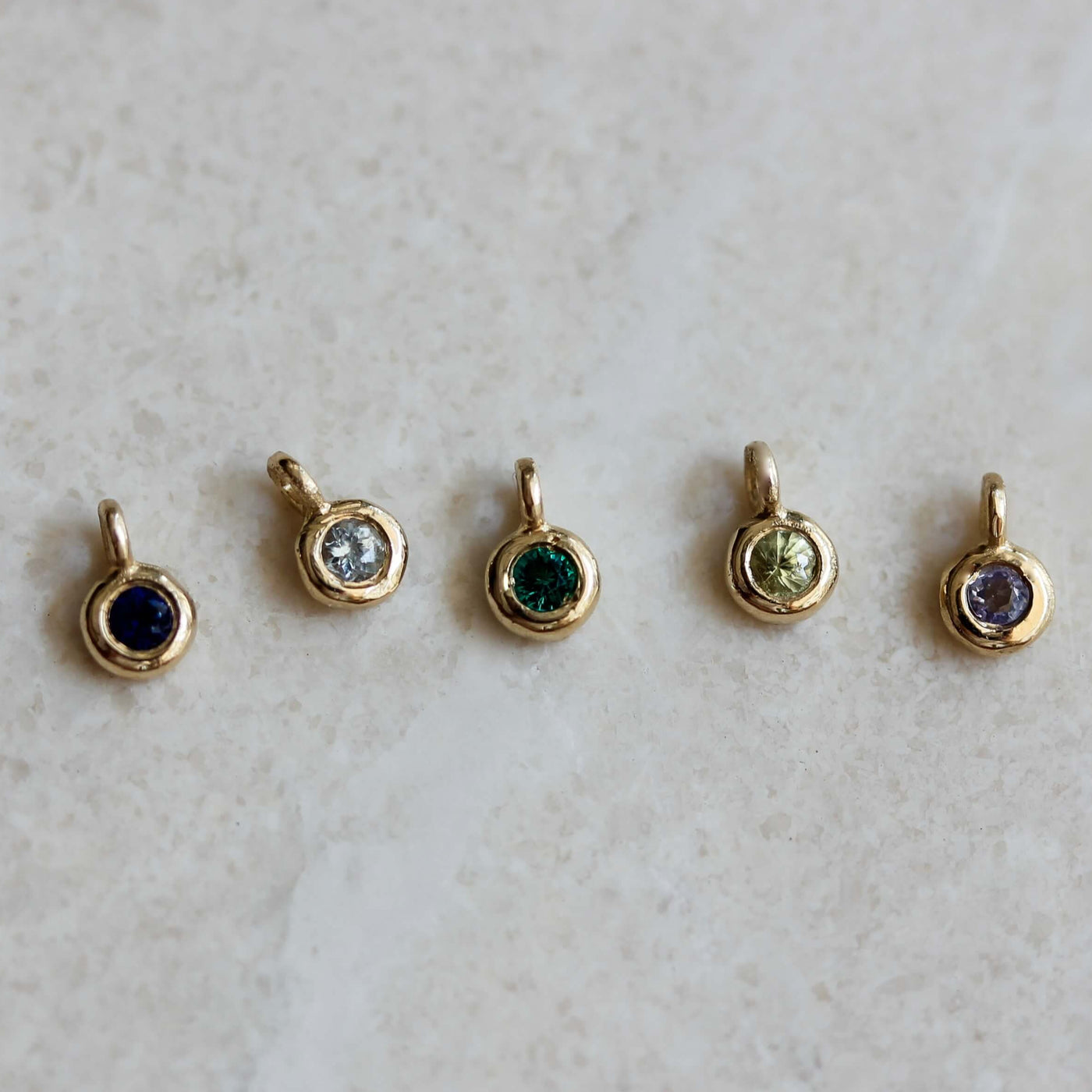 תליון אבן המזל זהב 14K Necklaces