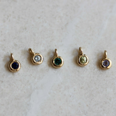 תליון אבן המזל זהב 14K Necklaces