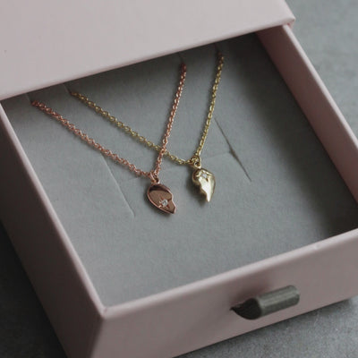 שרשרת לב BFF זהב 14K Necklaces