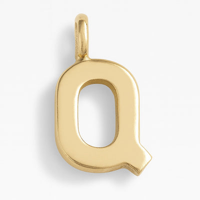 תליון אות זהב Q