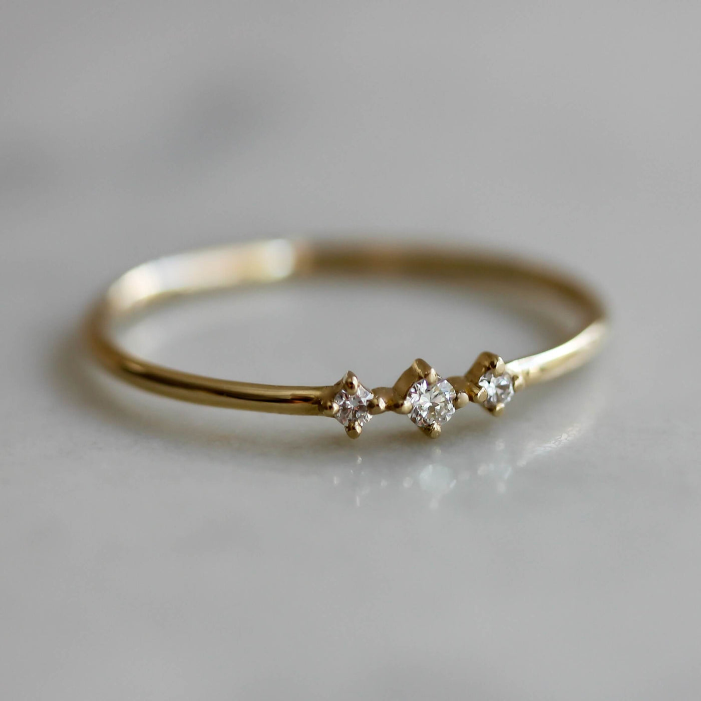 טבעת בל יהלומים לבנים זהב 14K Rings 