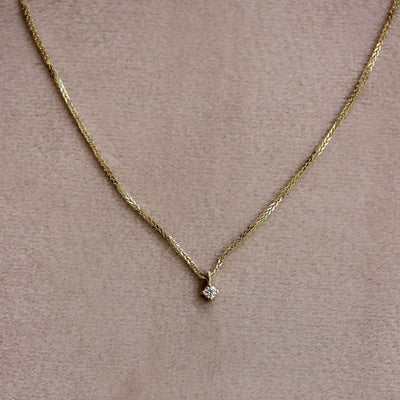 סט צמיד ושרשרת הלנה יהלום זהב 14K Necklaces