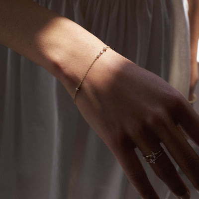 צמיד איזבל יהלומים לבנים זהב 14K Bracelets 