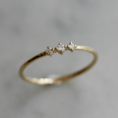 טבעת בל יהלומים לבנים זהב 14K Rings 