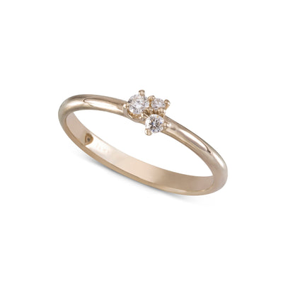 טבעת אריס יהלומים לבנים זהב 14K Rings 