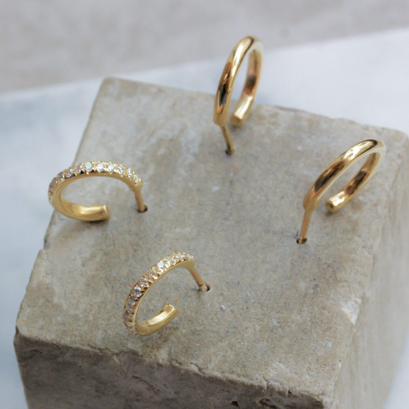 עגילי אשלי זהב 14K Earrings 