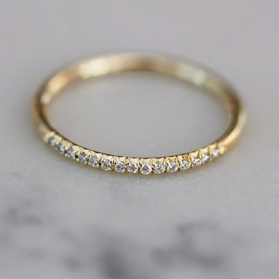 טבעת אשלי יהלומים לבנים זהב צהוב 14K Rings 14K ורוד