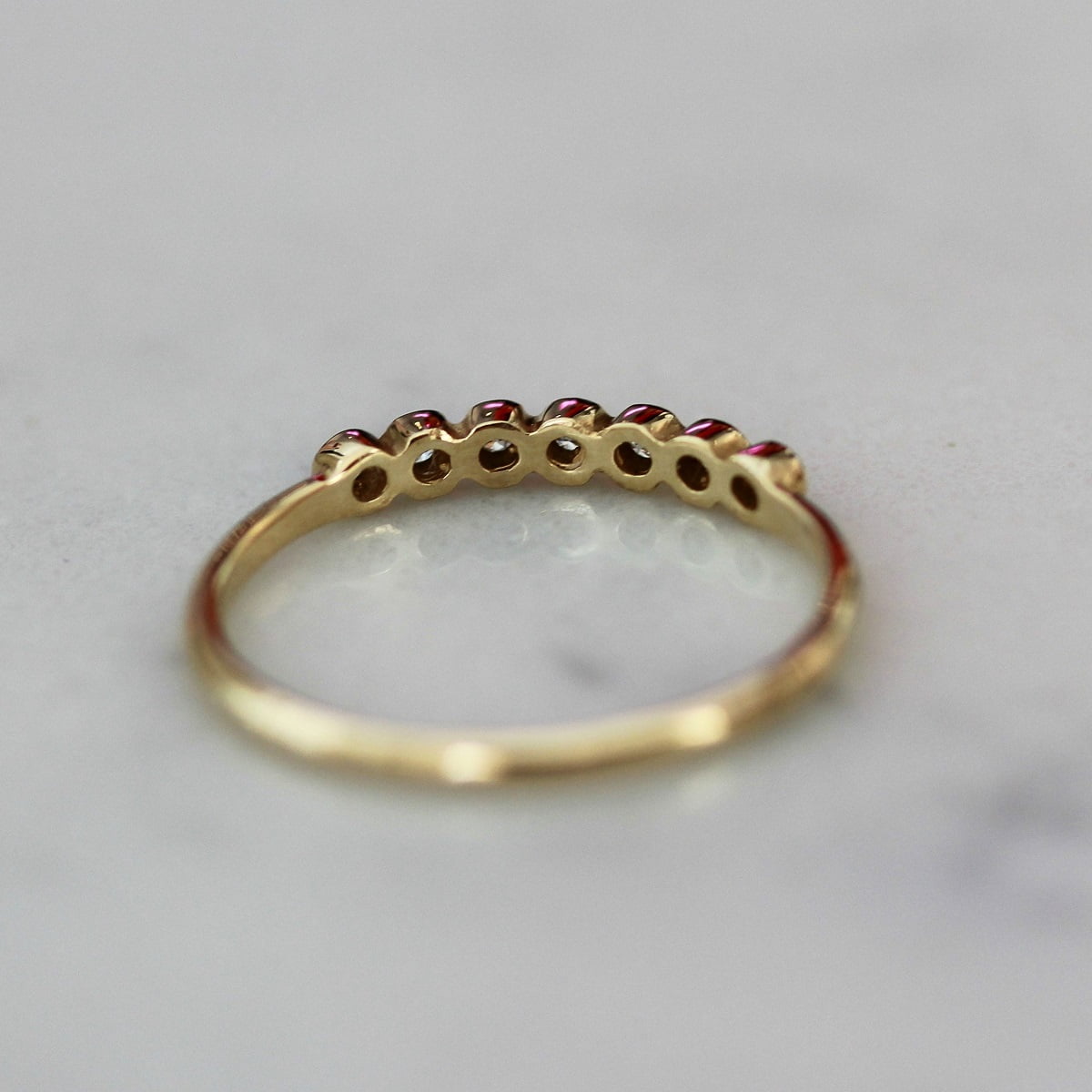 טבעת גאיה יהלומים לבנים זהב 14K Rings 