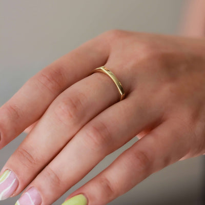 טבעת דילן משובצת זהב 14K Rings 