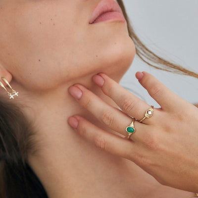 טבעת פולמון יהלום זהב 14K Rings 